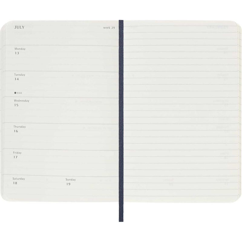 Moleskine Diary 12 Month Weekly + Notes SC Pocket Sapphire Blue 2026 image number 1